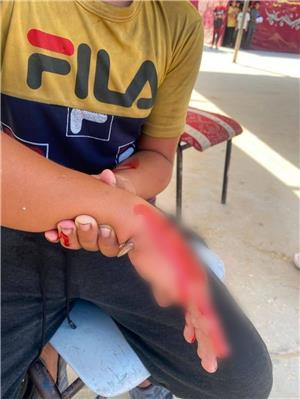 Khaled Al-Ashram is a sixth-grade student at Al-Sawafir West School in Gaza City. While sitting at his desk, occupation…